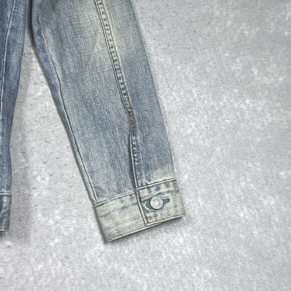 Rails Knox Distressed Denim Jacket Women’s Small Custom Embroidery Factory DYLAN - Picture 15 of 16
